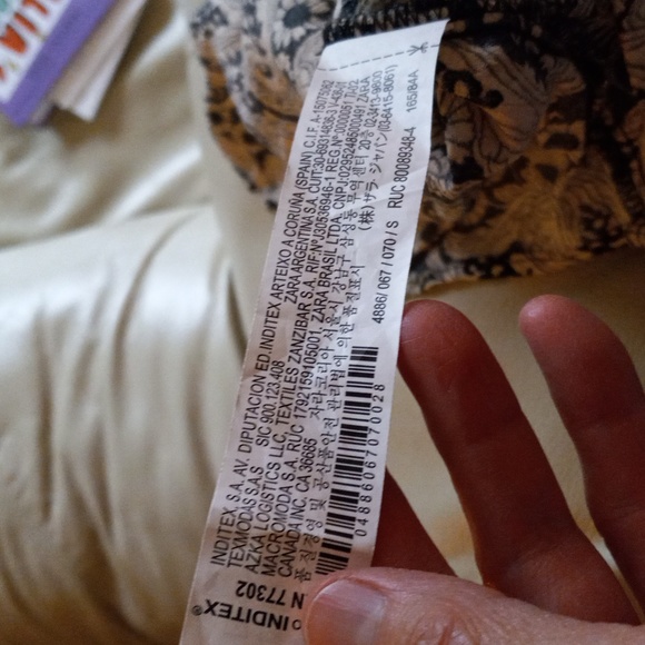 Zara Turkey Stunning Exotic Long Puffy Sleeve + Cuffs Floral Button Blouse M? - Picture 10 of 10